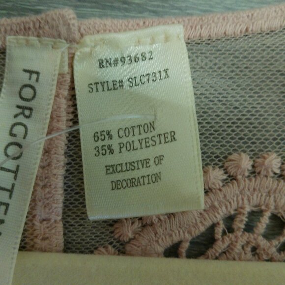 Forgotten Grace Womens Kimono Mauve Rose Sheer Lace Size 2X - Picture 9 of 9